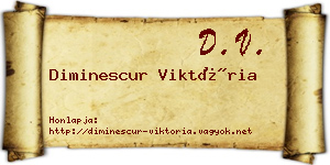 Diminescur Viktória névjegykártya