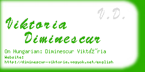 viktoria diminescur business card